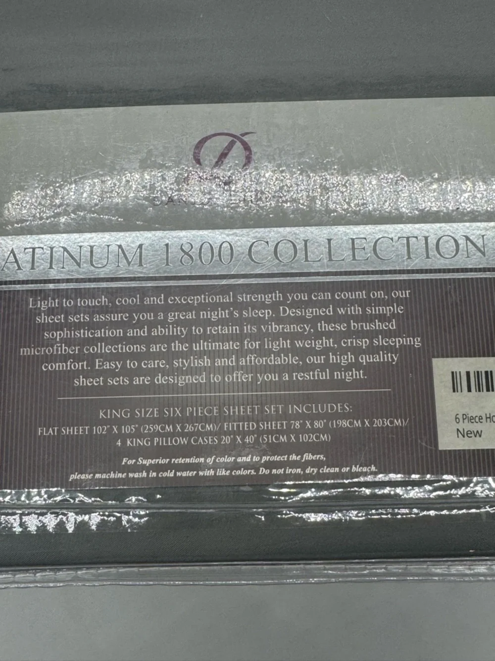 NWT Danjor Lines King Size 6 Piece Sheet Set.